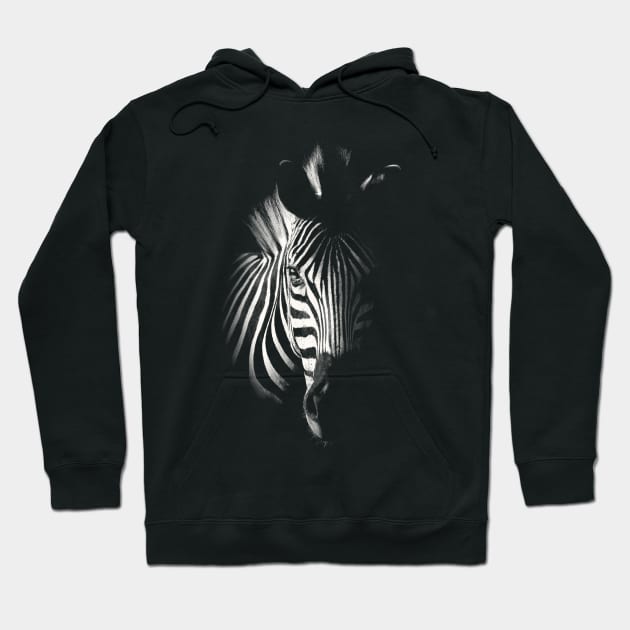 Zebra Head Close-Up African Wildlife Hoodie by scotch